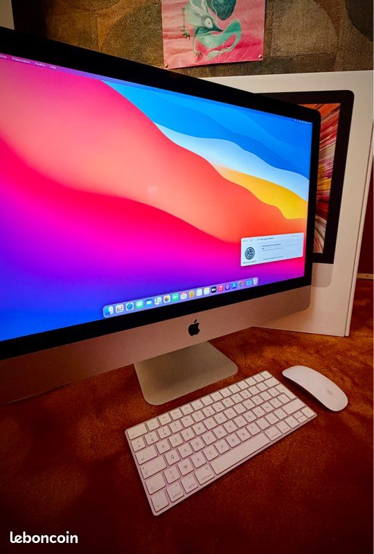 IMac 27 pouces Retina 5K 2019 – Core i5 – 24 Go RAM – Fusion Drive 1 To + clavier et souris Apple (image 1)