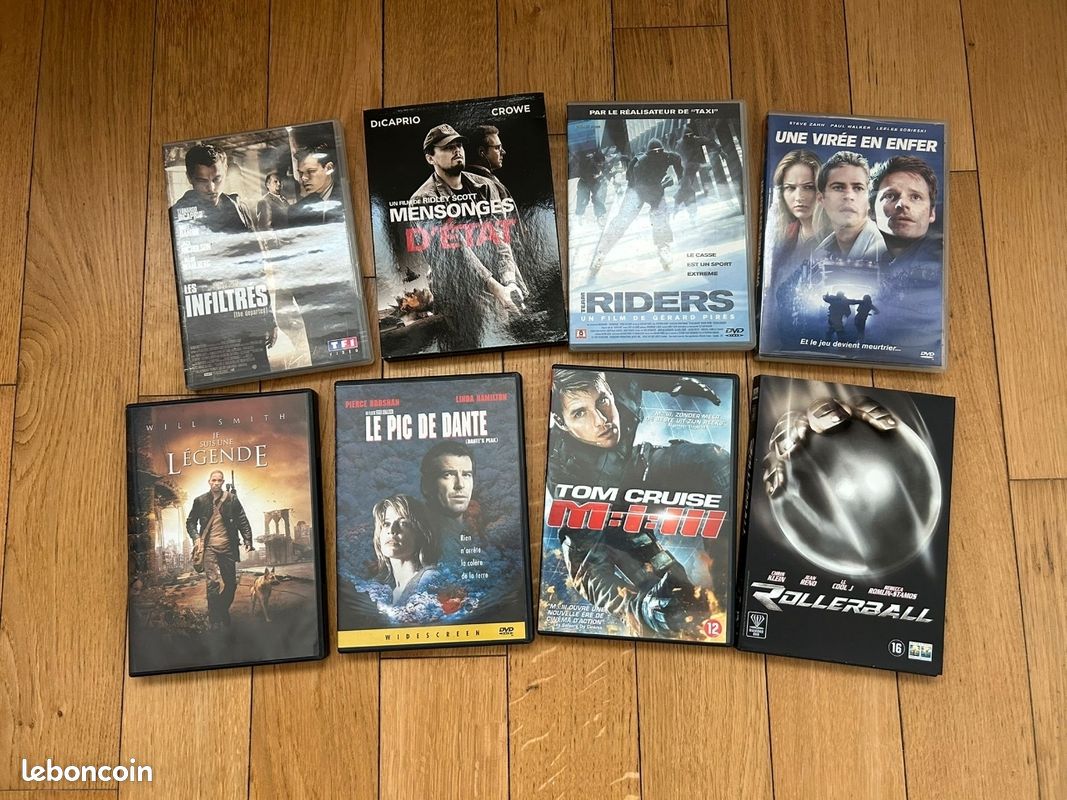 Lot de 8 DVD, film d'aventures (image 1)