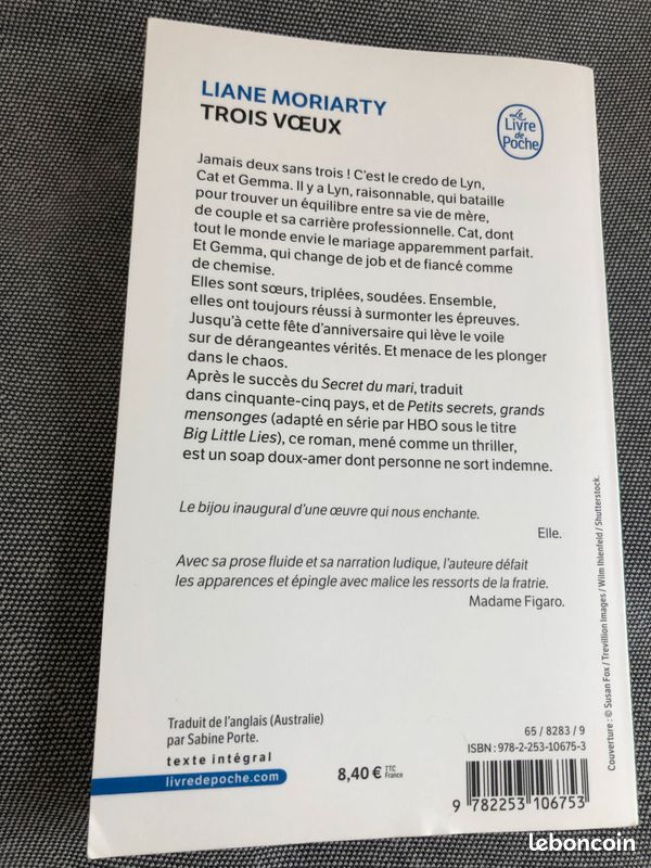 Livre Trois vœux de Liane Moriarty (image 2)