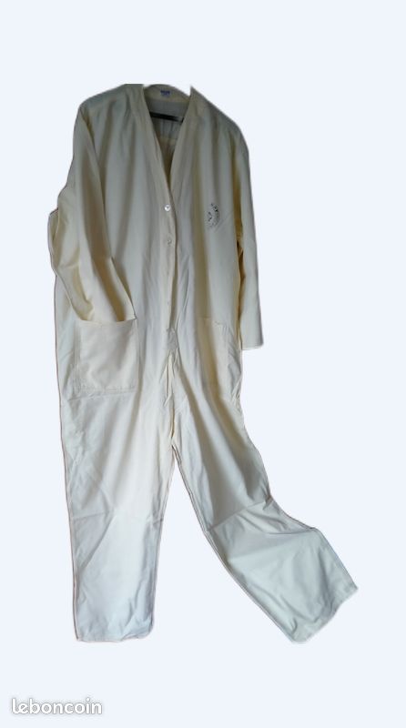 Salopette jaune, fermeture devant avec boutons, taille 40/42, nafnaf (image 1)