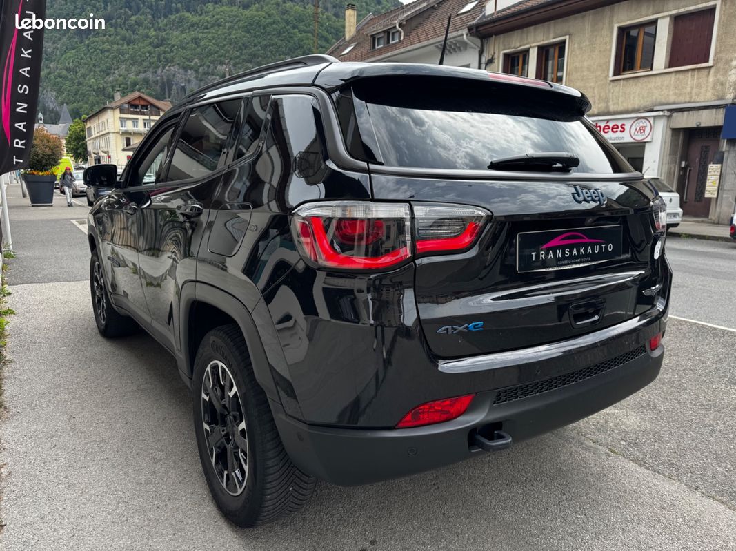 JEEP COMPASS MY20 1.3 GSE T4 240 ch PHEV AT6 4xe eAWD Trailhawk / première main / entretien jeep (image 3)