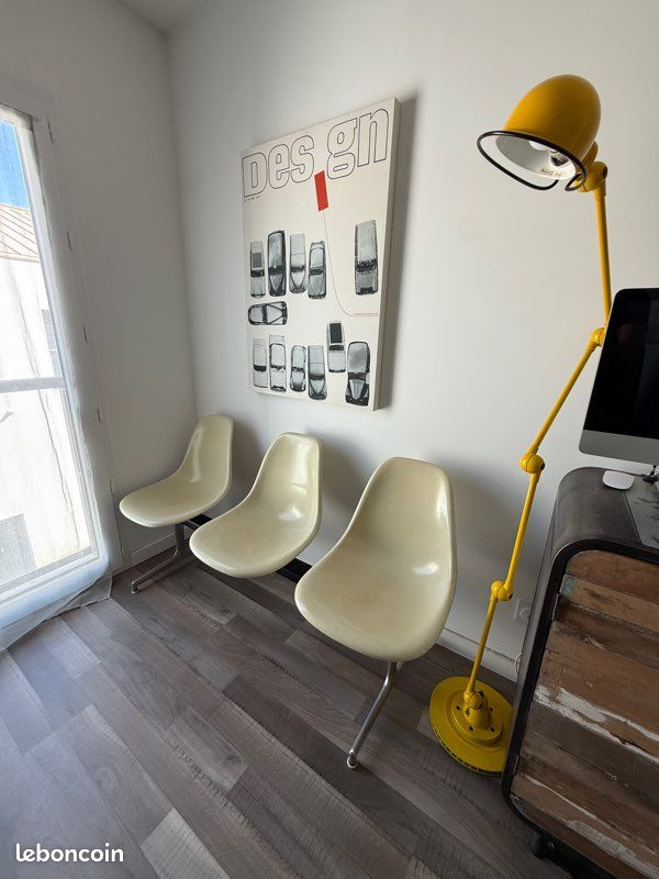 Banc tandem Eames design 3 places Herman Miller (image 2)