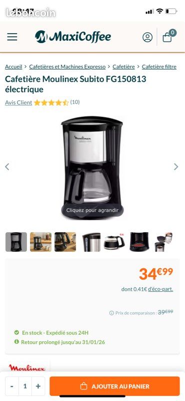 Cafetière moulinex 6/9 tasses (image 3)
