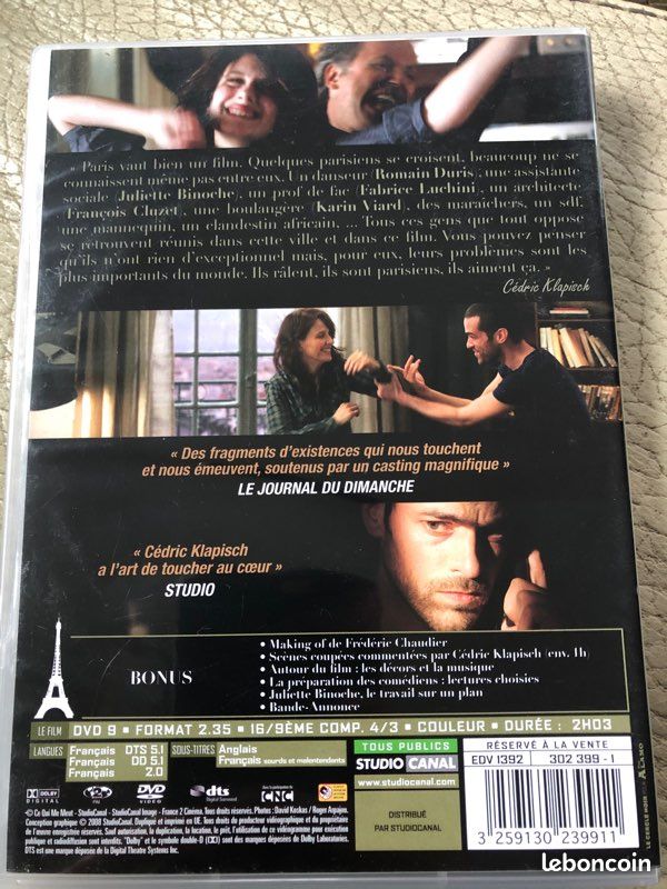 Paris de Cédric Klapisch film 2 DVD (image 2)