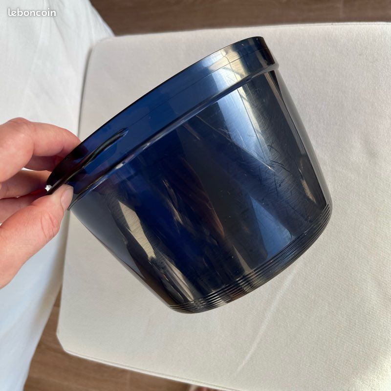 ANCIENNE ESSOREUSE A salade tupperware bleu vintage couvercle de