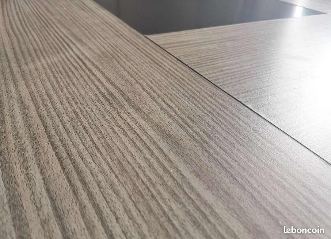 Table salle à manger et vaisselier en chêne cérusé et 4 chaises (image 4)
