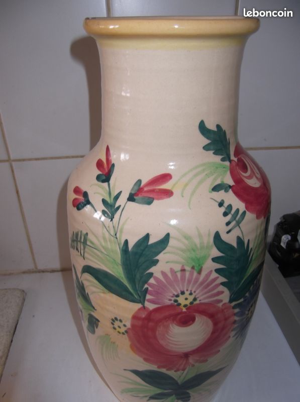 Vase décor fleur (image 1)