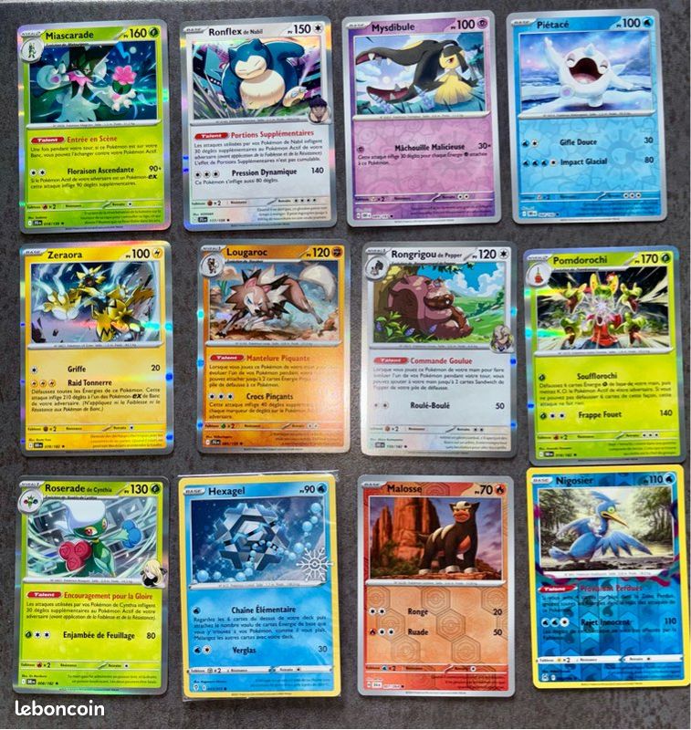 LOT DE 50 Cartes Pokemon Rare Brillante Aléatoires NEUVES VF