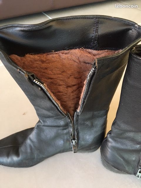 Bottes cuir noires (image 2)