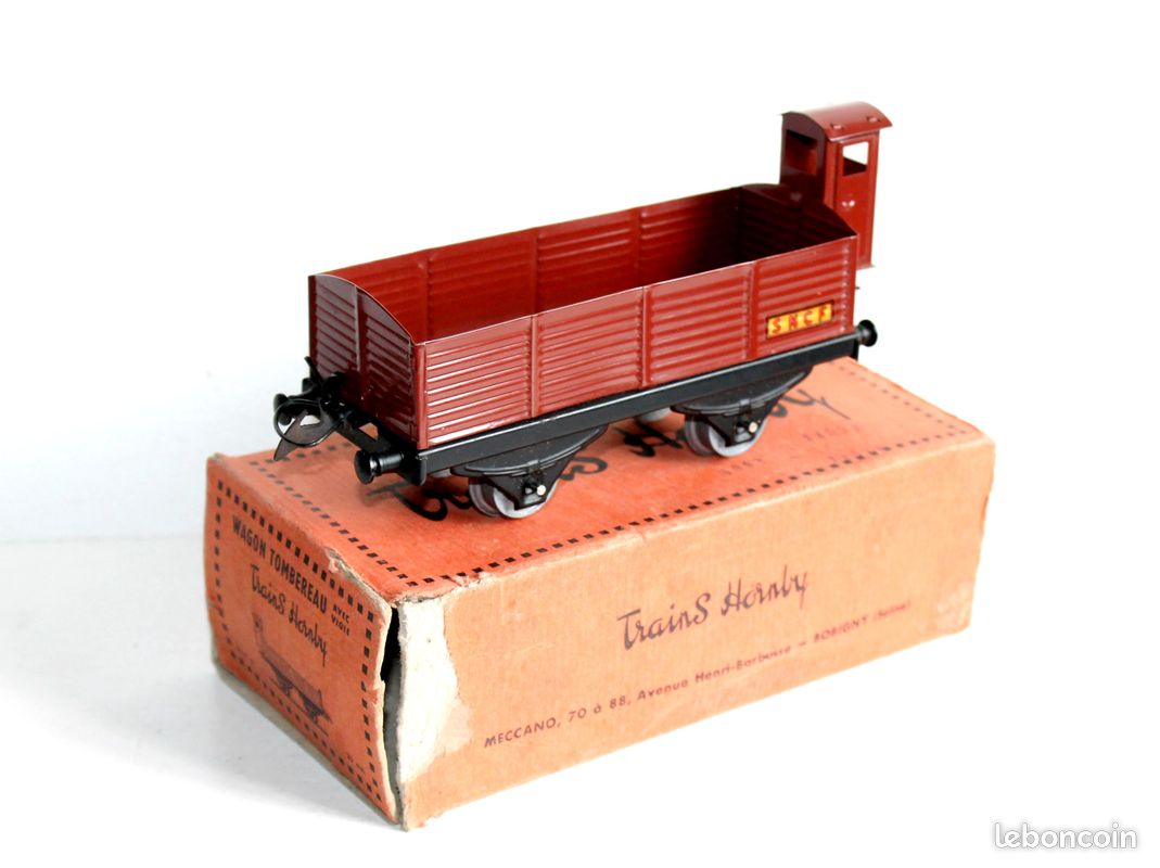 Hornby ho 708 / 7080 wagon tombereau bord haut + chargement sable minerais sncf - Collection