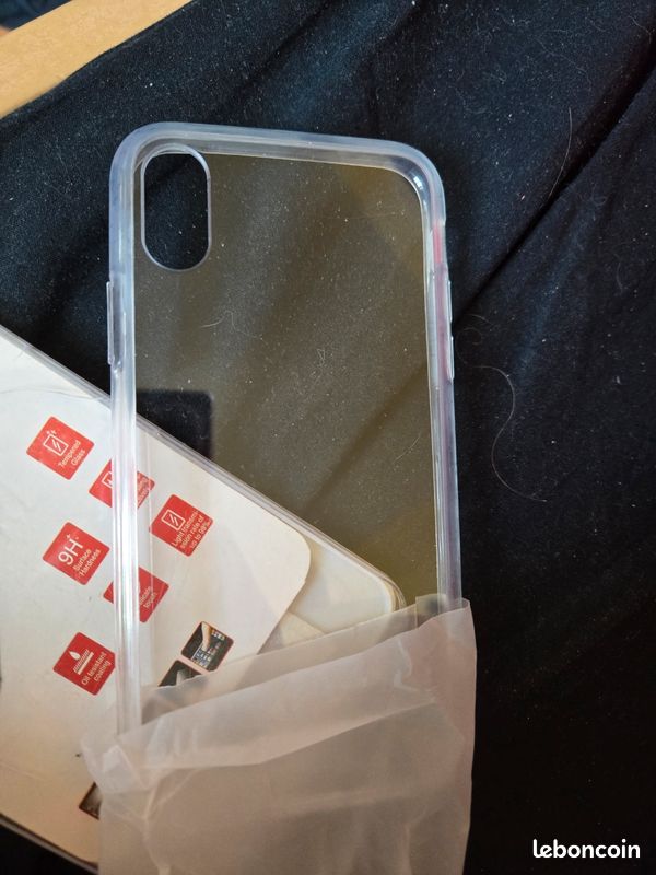 Lot de coque iPhone 6/X + verre trempé-comme neuf (image 7)