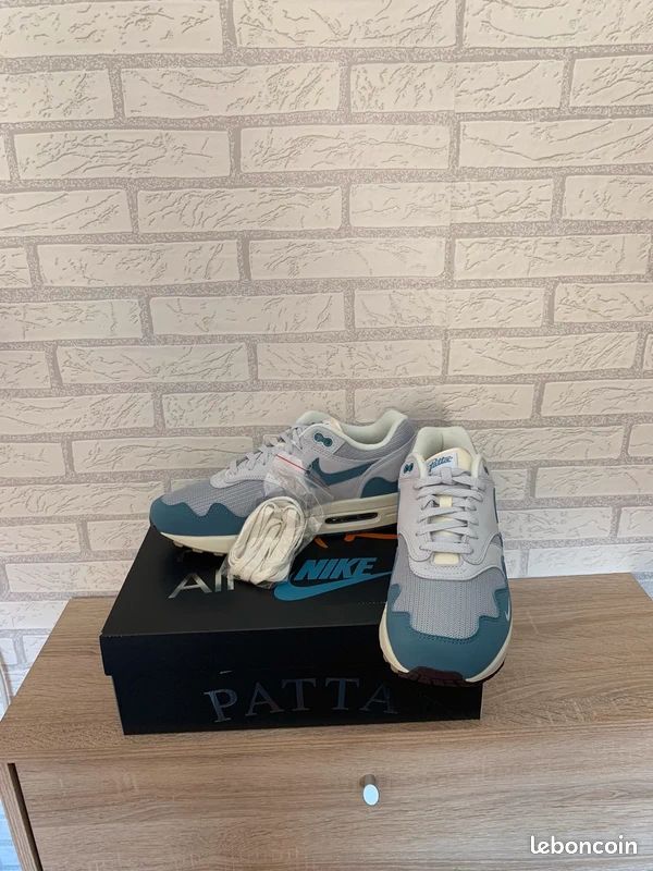 Nike air max 1 X Patta Monarch Bleu Blanc (image 2)