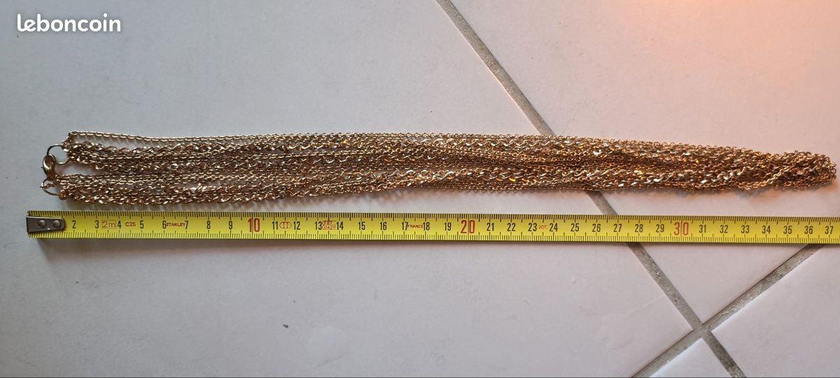 Collier sautoir doré (image 7)