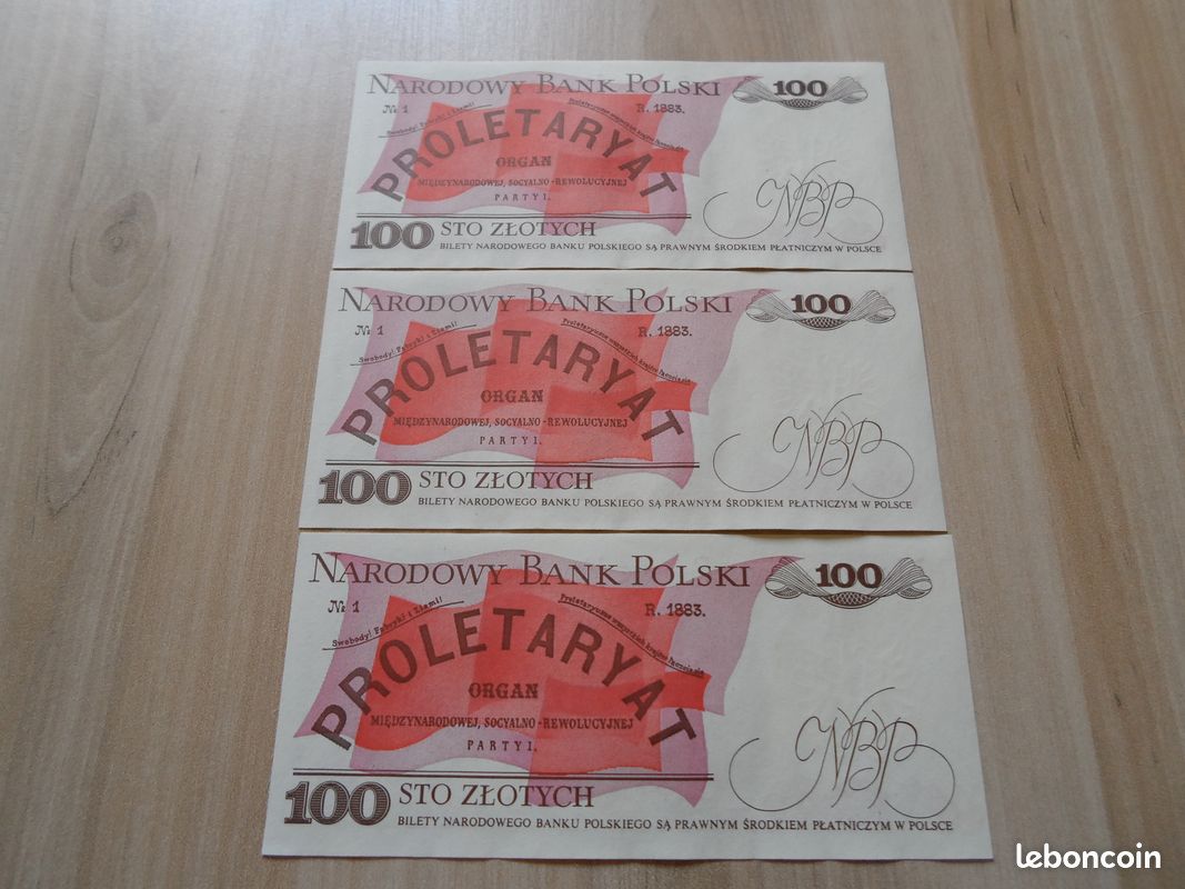 Pologne: lot de 3 billets 100 zlotych 1986 NEUF (image 2)