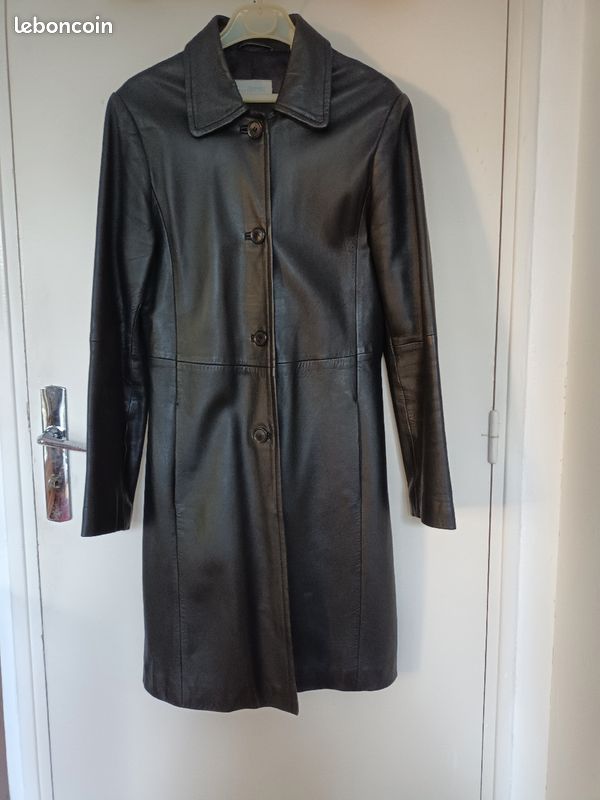 Manteau femme en cuir d'agneau (image 1)
