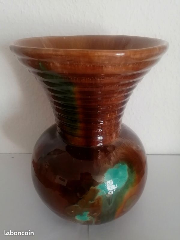 Magnifique vase émaillé Schmitter grès d'Alsace (image 6)