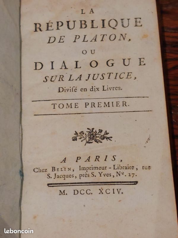 La République de Platon 1794 (image 2)