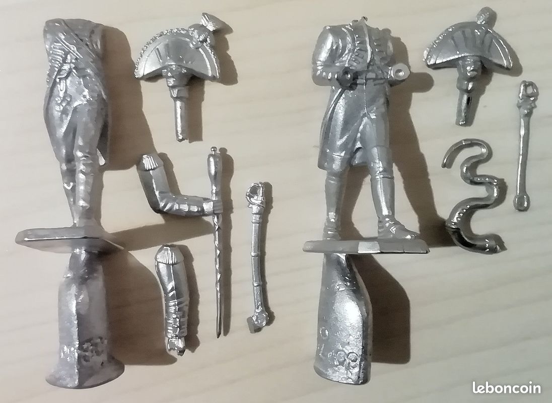 Lot De 5 Soldats En Plomb Prince August - Premier Empire Français - Échelle 1:32