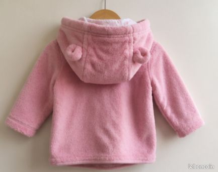 Ensemble bébé TEX 3 mois rose – veste à capuche + pantalon chaud (image 2)