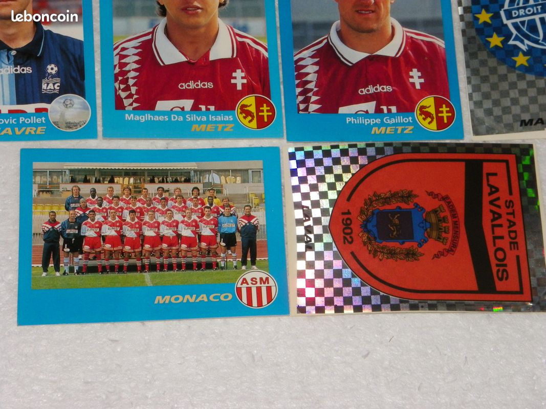 Lot De 18 Vignettes Panini Foot 1989 – Équipe De Marseille Complète (autocollants Non Collés)