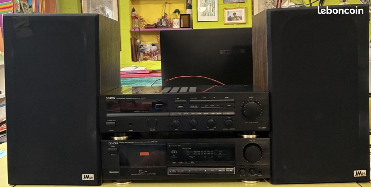 Chaine Hi-Fi vintage Denon 2 éléments + 2 enceintes JMlab (image 1)