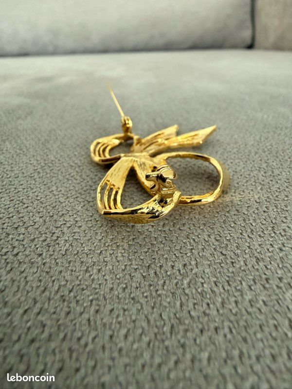 Broche vintage dorée par Monet, grande broche dorée de style noeud, broche Monet, broche unisexe - Canada