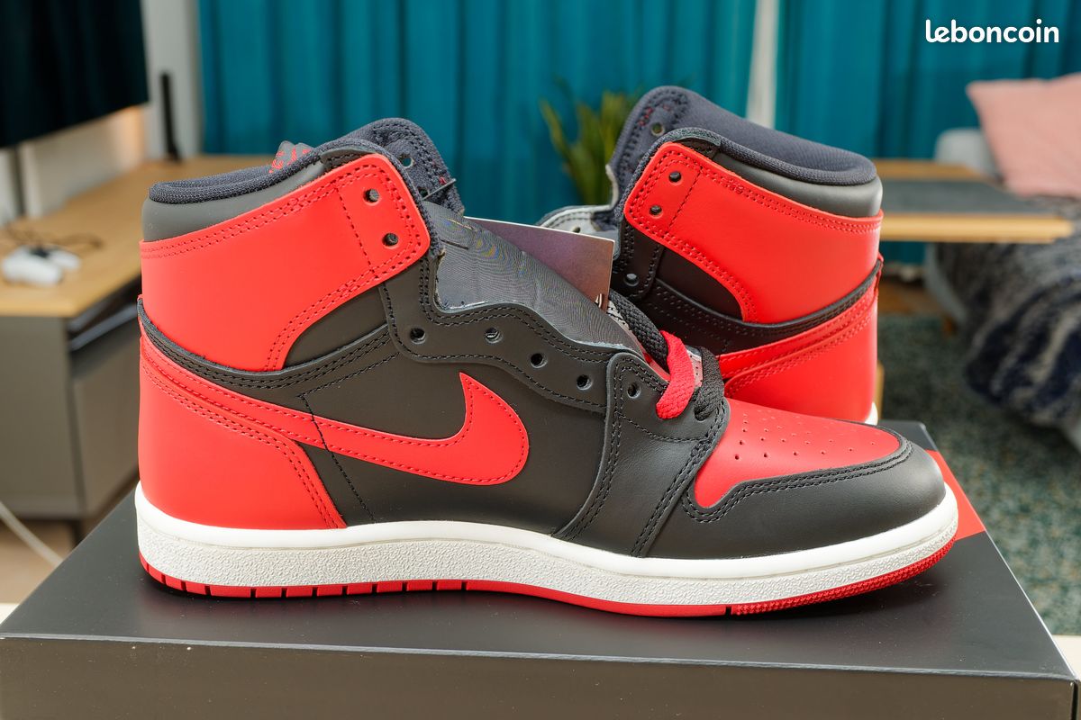 Nike Air Jordan 1 High 85 Bred Noir Rouge Chicago Retro OG (image 2)