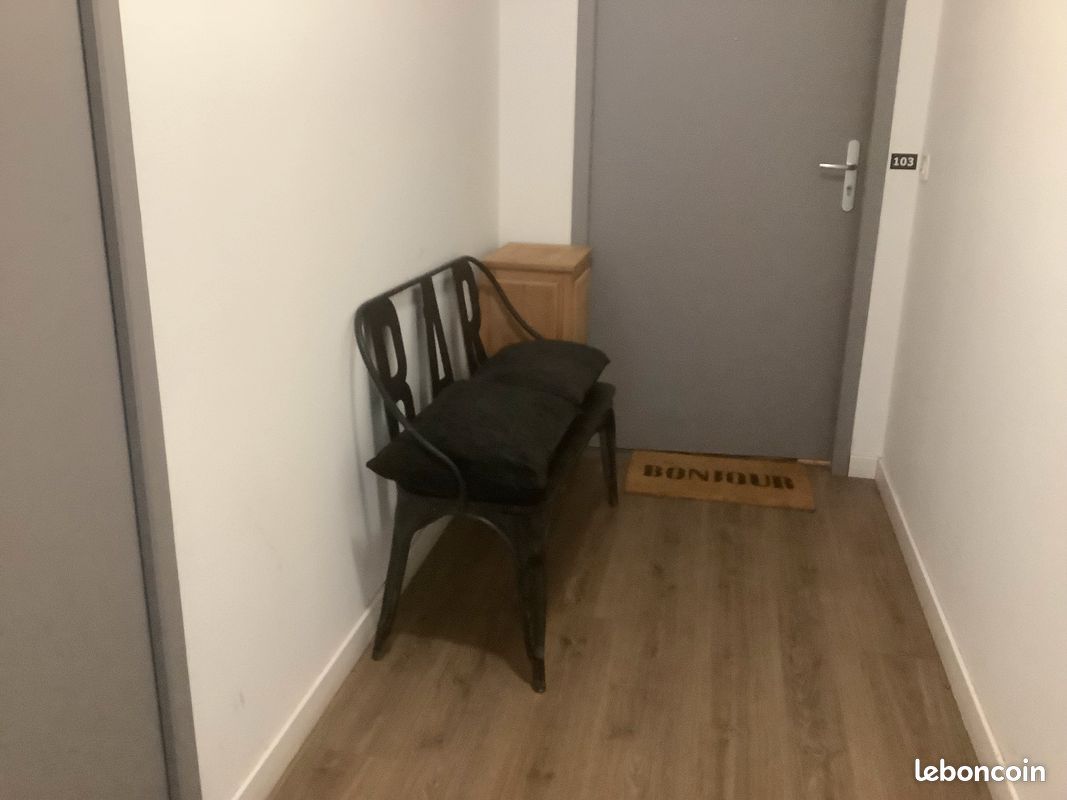 Banc bois et métal (image 2)