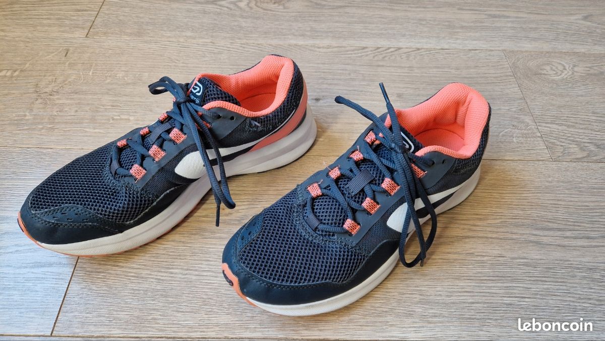 Chaussures running femme Décathlon Kalenji run active grip gris