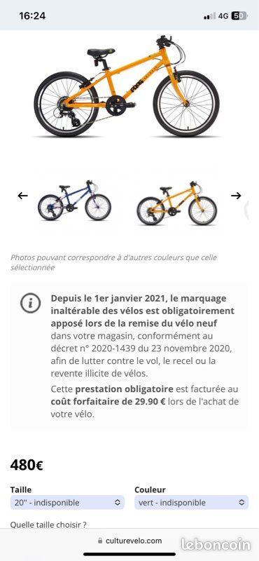 Quelle Taille Taille Velo 20 Pouces Xs VTC VTT Enfant FROG 55 En