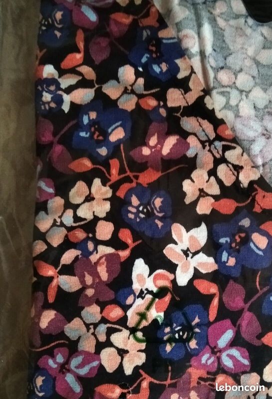 NEUVE BELLE ROBE MULTICOLORE A FLEURS ★★ LASCANA ★★ Modèle VIVANCE ★ T/ 46 (image 4)