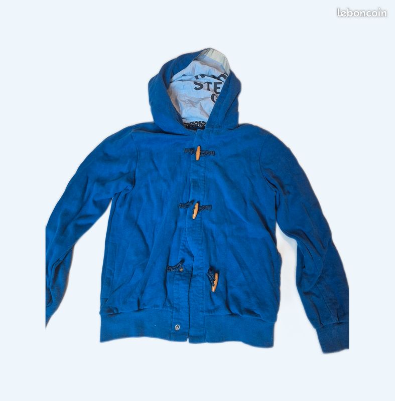 Gilet à Capuche IKKS Pour Fille - Taille S, Couleur Grise, Occasion En Très Bon état (TBE)