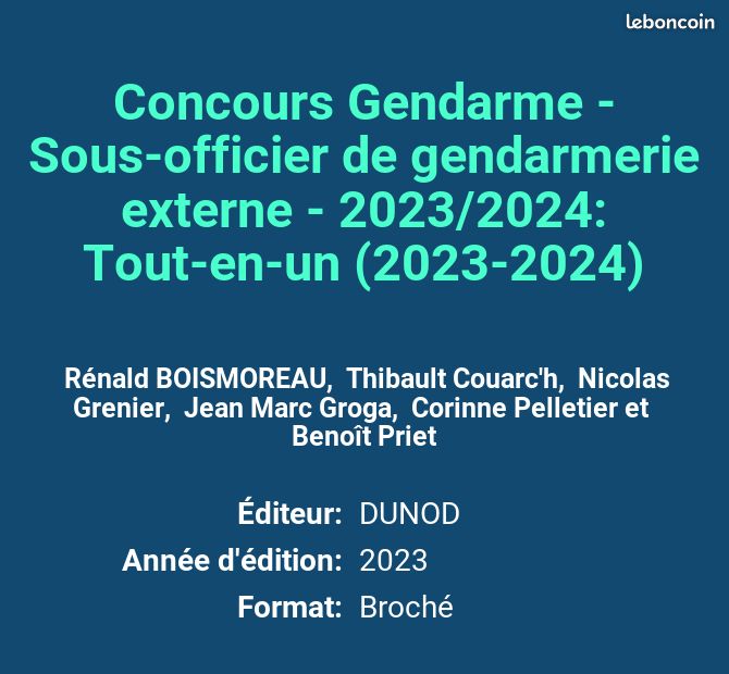 Concours Gendarme - Sous-officier de gendarmerie externe - 2023/2024: Tout-en-un (2023-2024) - R... (image 2)