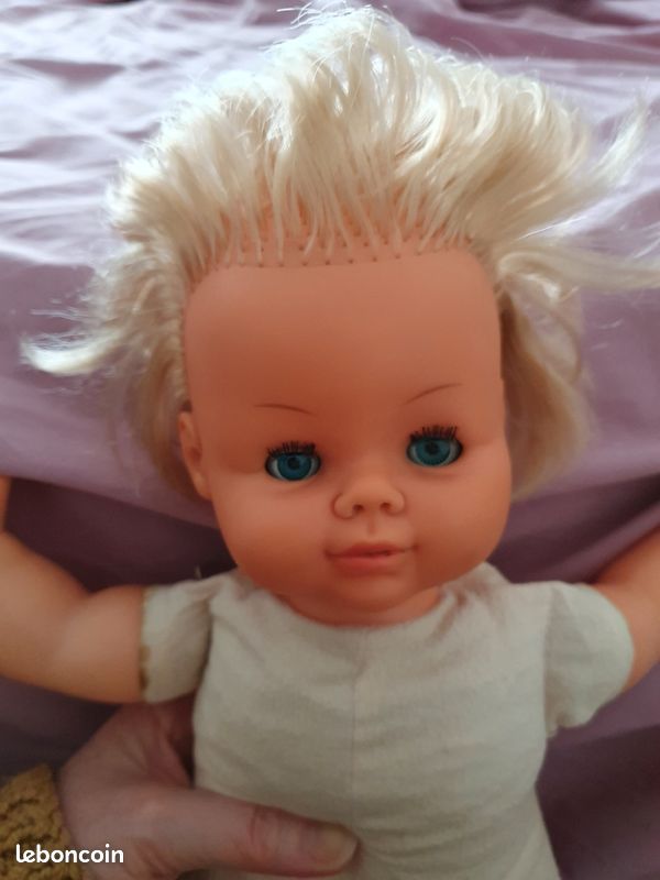 Poupée Migliorati 50 Cm - Blonde Aux Yeux Bleus, Vintage, Fabriquée En Italie