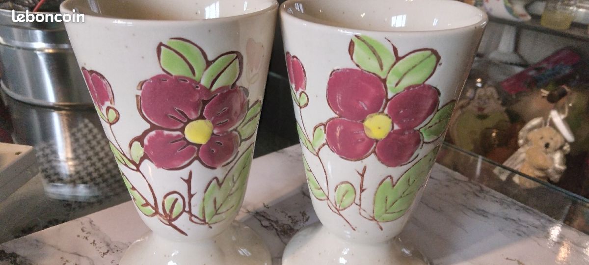 Lot de deux mazagran vintage en grès (image 5)