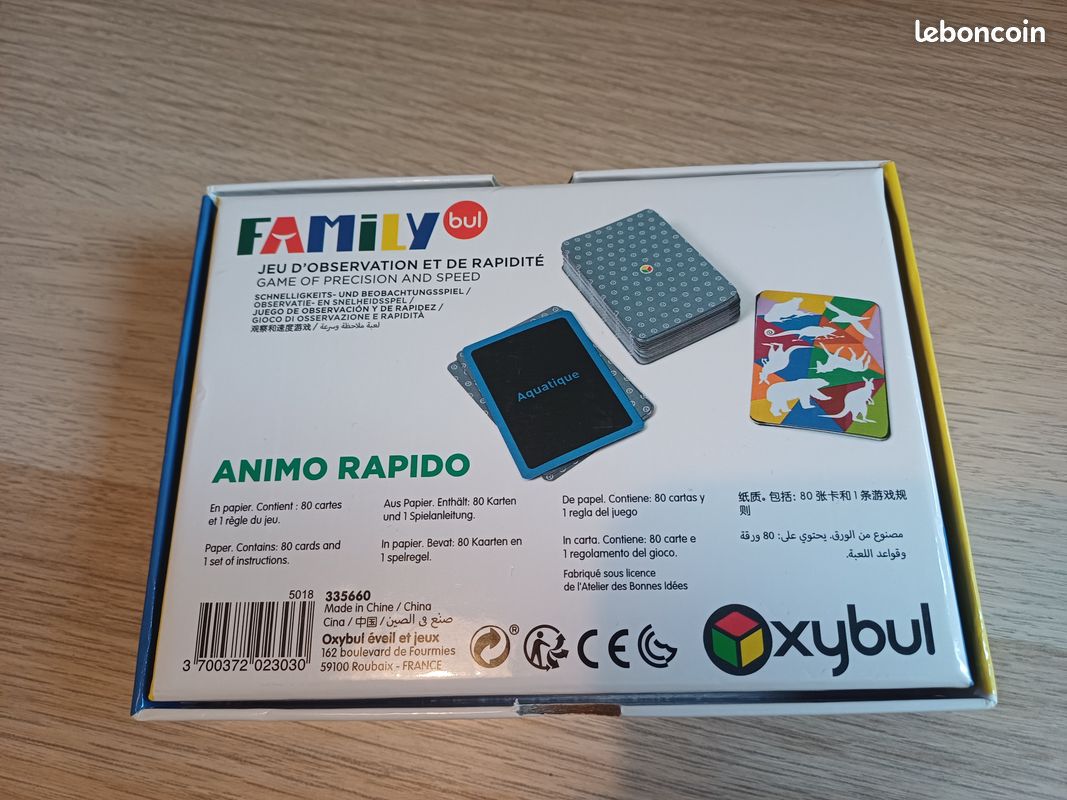 Jeu de rapidité "Animo rapide" Oxybul (image 2)