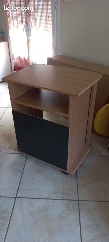 Meuble TV Verre Bois (image 2)