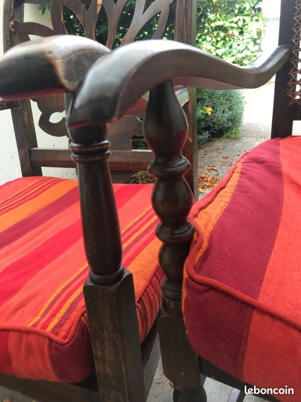 Fauteuils en bois/osier (image 10)