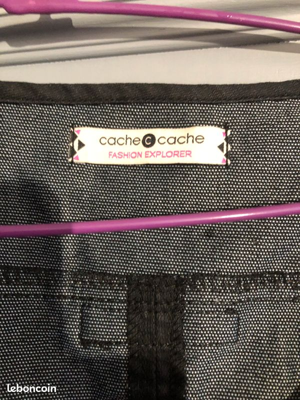 Robe noire cache cache simili cuir (image 2)