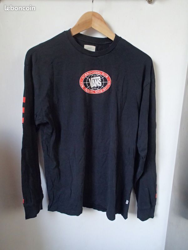 Tee-shirt Manches Longues Rouge Taille 16 Ans / S - 100% Coton Occasion Bon état