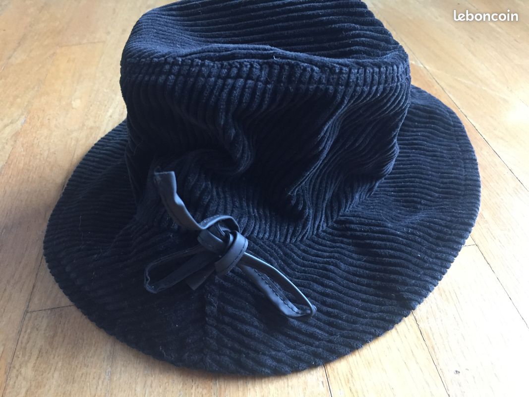 Chapeau velours noir 58cm (image 7)