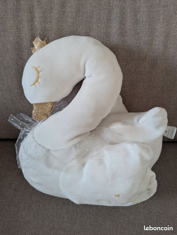 Peluche cygne blanc 34.5 cm (image 1)