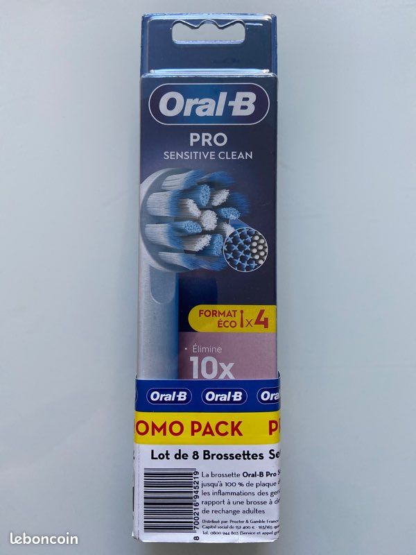 Lot De 8 Brossettes Oral-B Pro Sensitive - Têtes De Rechange Neuves Pour Brosses électriques