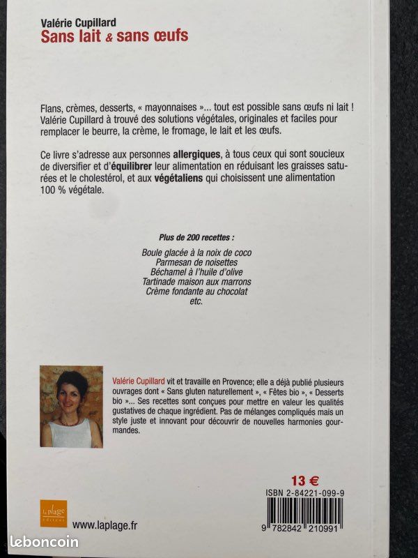 Livre de cuisine « Sans lait & sans œufs » (image 2)