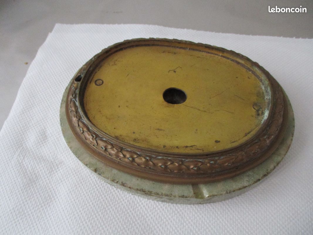 Ancien socle en marbre et bronze laiton (image 2)