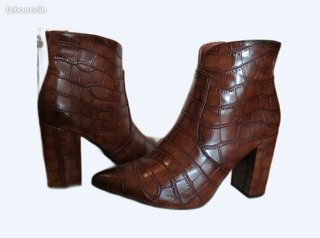 Bottine marron la modeuse (image 1)