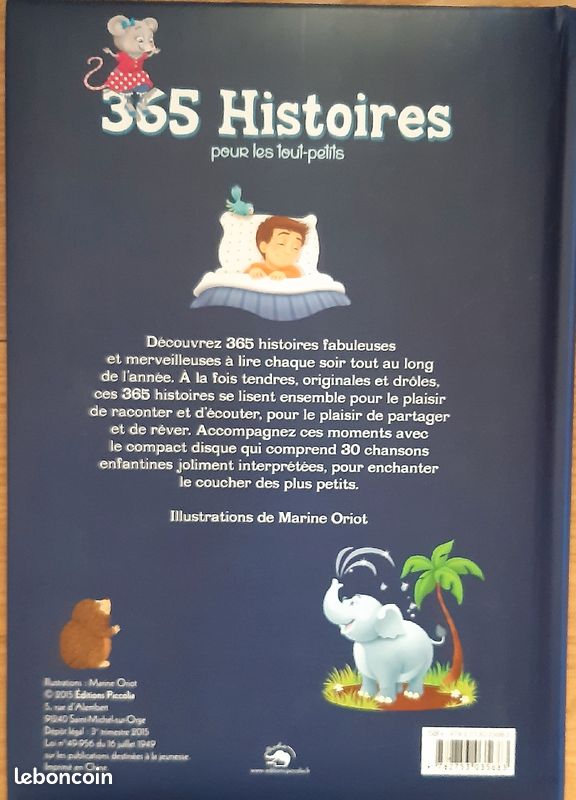 365 histoires pour les tout-petits + cd chansons enfantines (image 2)