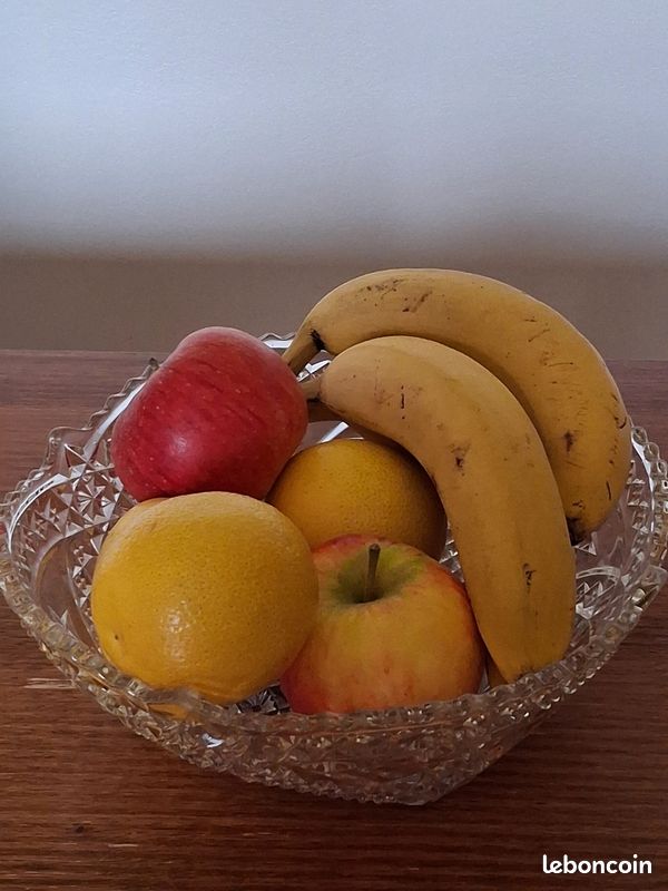 Coupe à Fruits Vintage En Verre – Forme Pomme, Style Rétro Et Transparent