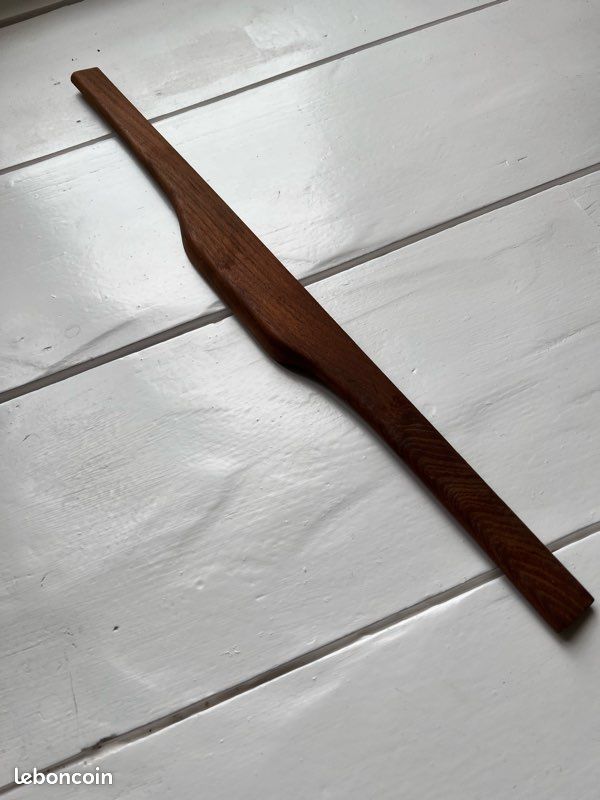 2 poignées de porte POIRE, Bois entraxe 195 mm