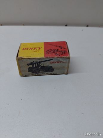 Dinky Toys 826 Jeep Avec Canon 106 SR – Boîte D’origine Vide Et Coupon Revendeur